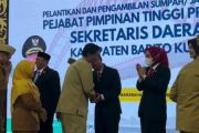 Ketua dan Sekretaris DPRD Batola hadiri pelantikan Sekdakab Selamat Riyanto