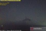 Gunung Semeru erupsi disertai suara gemuruh kuat