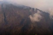 Petugas berupaya padamkan kebakaran lahan di Gunung Rinjani