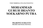 President Prabowo mourns the passing of Guruh Soekarnoputra