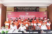 Polda Sumsel musnahkan 3,2 kilogram sabu dan dan 914 butir ekstasi