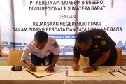 KAI Divre II Sumbar Perkuat Dukungan Hukum dan Pengamanan Aset melalui PKS dengan Kejaksaan Negeri Bukittinggi