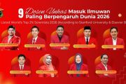 Sembilan ilmuwan Unhas masuk World's Top Scientists 2026