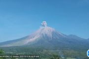 Gunung Semeru tercatat 9 kali erupsi dengan tinggi letusan hingga 900 meter