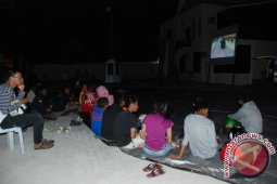 Masyarakat Perbatasan Nikmati Tontonan Film Perjuangan
