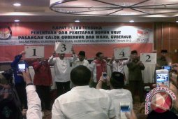 Peserta Pilgub Kalbar Tentukan Nomor Urut