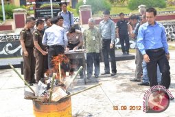 Polres Nunukan Musnahkan 1,5 Kilogram Sabu-Sabu