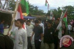 Aksi Dukung Palestina di Pasar Gelaran Pangsuma