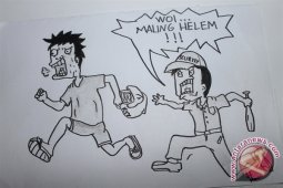 Polisi Tangkap Maling Helm