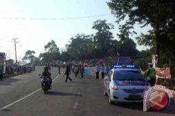 Polisi Amankan Pawai Santri di Muntok