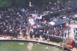 Massa Pendukung Prabowo-Hatta Kocar-kacir