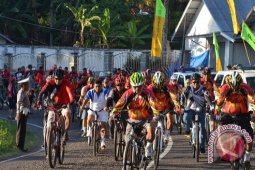 Polda-pemkab Gorontalo Utara Bersepeda Santai