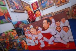 Pelukis Koeboe Sarawan Ramaikan Pasar Seni Lukis Indonesia