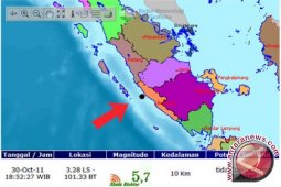 Gempa 5,0 SR Guncang Bengkulu Selatan