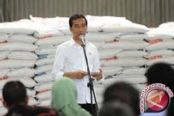 Presiden : Ada yang mau "beramain" soal beras