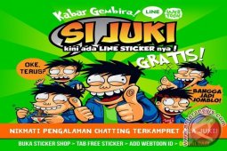 "Si Juki" Stiker Karakter Lokal  Diunduh Sejuta Pengguna LINE