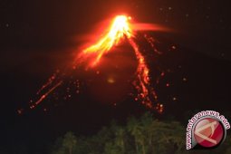454 warga mengungsi akibat letusan gunung Karangetang