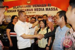 Silaturahmi Menhan dengan Wartawan