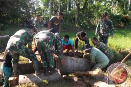 TNI Gelar Karya Bakti Pembersihan Jalan Tani