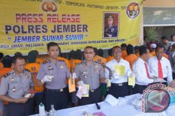 Polres Jember Ungkap 49 Kasus Tindak Kejahatan