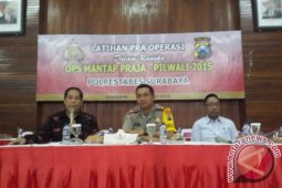 Polrestabes Surabaya Bekali 800 Personel Pengamanan Pilkada