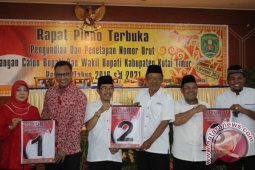 KPU Kutai Timur Tetapkan Nomor Urut Cabup-Cawabup