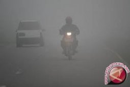 Kabut Asap di Langkat Ganggu Pengendara