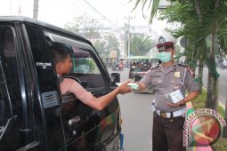 2500 Masker Gratis Dibagikan Satlantas Asahan