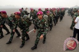 Seribuan TNI masih siaga padamkan kebakaran lahan