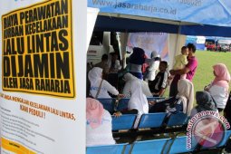 Arus mudik - Jasa Raharja Lhokseumawe pasang imbauan di daerah rawan
