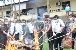 Polres Tebingtinggi Musnahkan Barang Bukti Narkotika