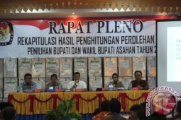 Hasil Rekapitulasi KPUD Asahan Taufan-Surya Menang