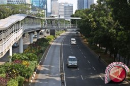Lalulintas di Jakarta Pusat lengang pada Tahun Baru 2019