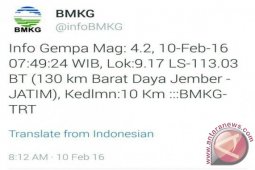 Kabupaten Jember Diguncang Gempa 4,2 SR
