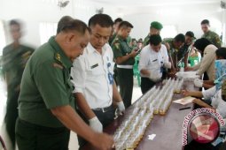 Ratusan Anggota TNI Kodim 0212 Tes Urine