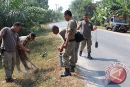 Satpol-PP Tanam Pohon