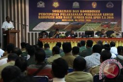 Aceh Barat Sosialisasi Percepatan Perluasan Sawah