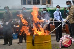 Polresta Samarinda Musnahkan 1,4 Kilogram Sabu-sabu