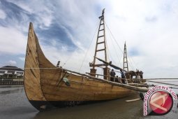 Kapal ekspedisi "Spirit of Majapahit" tiba di Kagoshima