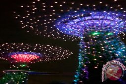 Hiasan Lampu di Taman Singapura