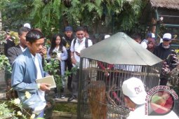 Pelajar Sulbar Interaksi Dengan Satwa Zoo Siantar