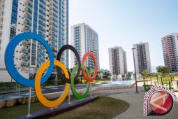 OLIMPIADE 2016 - Tim bulu tangkis Indonesia masuk perkampungan atlet