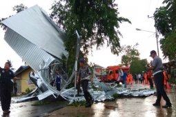 BPBD Pontianak Data Kerusakan Akibat Puting Beliung