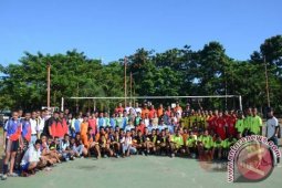 Lomba Bola Volly Sambut HUT TNI