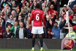 Pogba Cetak Gol Perdana Saat MU Gebuk Leicester 4-1