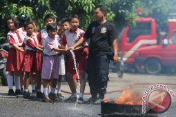 BPBD Binjai simulasi penanganan kebakaran gedung bertingkat
