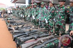 Kodam XVI/Pattimura Musnahkan Ratusan Senjata
