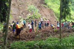 Jalan Lingkar Waduk Wonorejo Tulungagung Tertutup Longsor