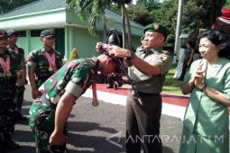 Pangdam Sambut Kontingen Tembak