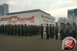 Ratusan personel gabungan amankan tahun baru 2019 di Jakarta Pusat